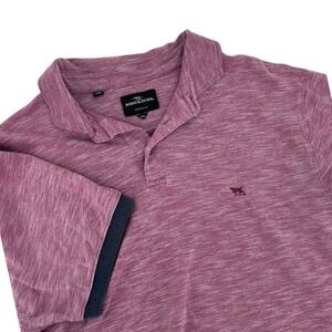 Rodd & Gunn Mens 2XL Pink/Purple Slub Knit Sports Fit Short Sleeve Polo Shirt
